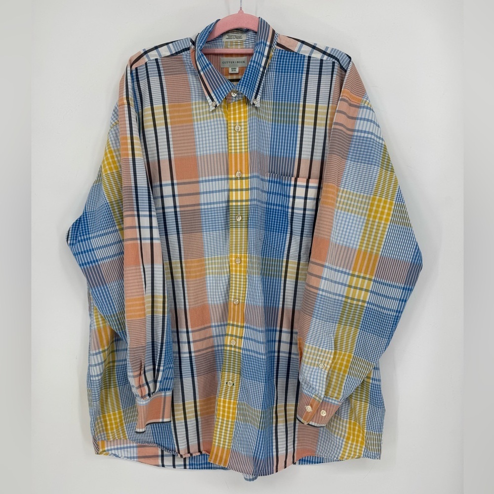 Cutter & Buck Men's Long Sleeve Dress Shirt Size 2XB 100% Cotton